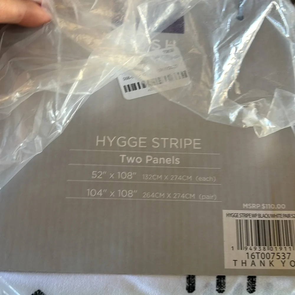 Lush Decor Set of 2 Hygge Striped Window Curtain Panels! 52 x 108”